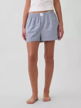 Pantalones cortos de pijama de popelín
