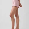 Pantalones cortos de pijama de punto pointelle con bajo ondulado