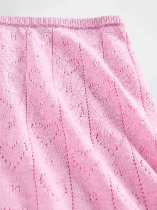 Pantalones cortos de pijama ligeros de punto CashSoft con diseño de corazones en punto Pointelle