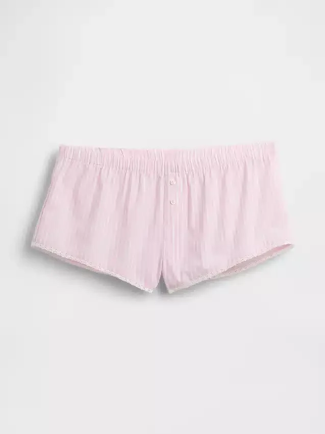 Pantalones cortos de pijama tipo bloomer de popelín