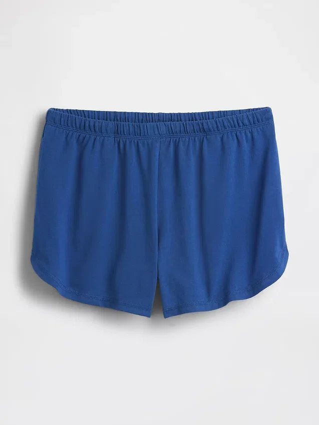 Pantalones cortos de punto con bajo en forma de delfín de 3"