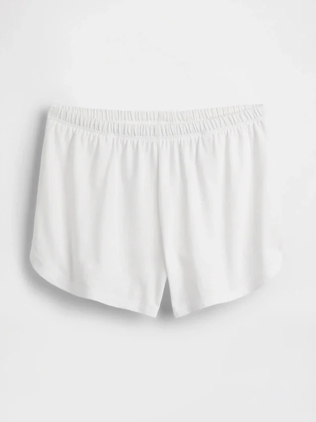 Pantalones cortos de punto con bajo en forma de delfín de 3"