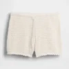 Pantalones cortos de punto de ganchillo 100 % algodón