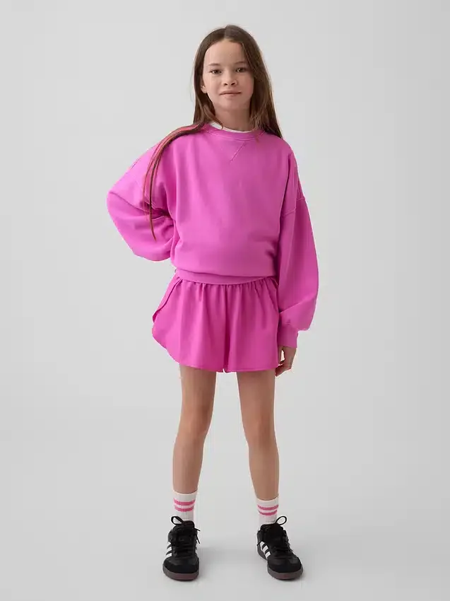 Pantalones cortos de running de secado rápido con bajo de mariposa para niños