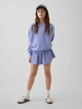 Pantalones cortos de running de secado rápido con bajo de mariposa para niños