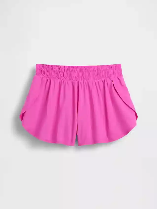 Pantalones cortos de running de secado rápido con bajo de mariposa para niños