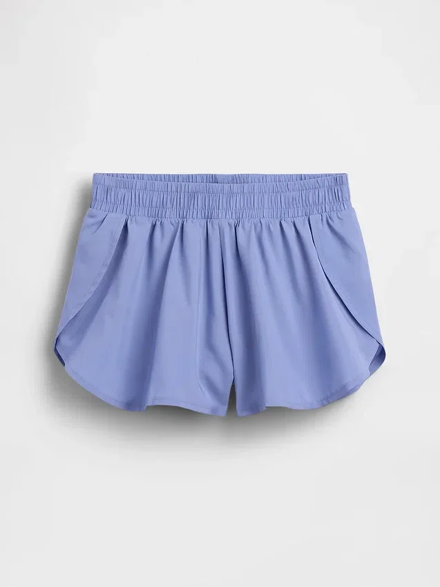 Pantalones cortos de running de secado rápido con bajo de mariposa para niños