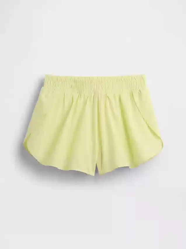 Pantalones cortos de running de secado rápido con bajo de mariposa para niños