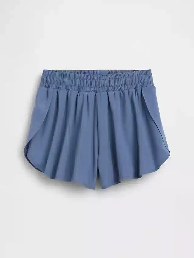 Pantalones cortos de running de secado rápido con bajo de mariposa para niños