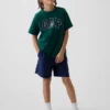 Pantalones cortos de secado rápido de corte holgado para niños