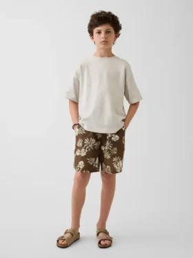 Pantalones cortos de secado rápido de corte holgado para niños