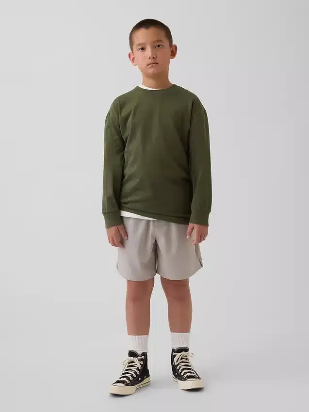 Pantalones cortos de secado rápido de corte holgado para niños