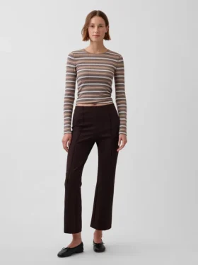 Pantalones cortos de talle alto de punto doble
