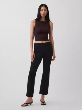 Pantalones cortos de talle alto de punto doble