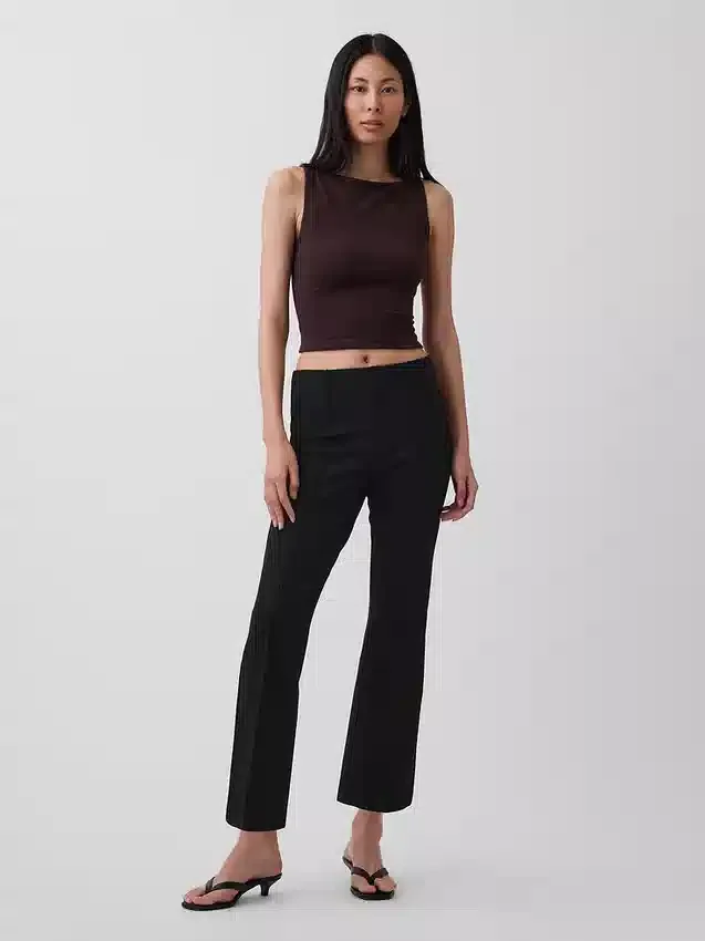 Pantalones cortos de talle alto de punto doble
