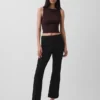 Pantalones cortos de talle alto de punto doble