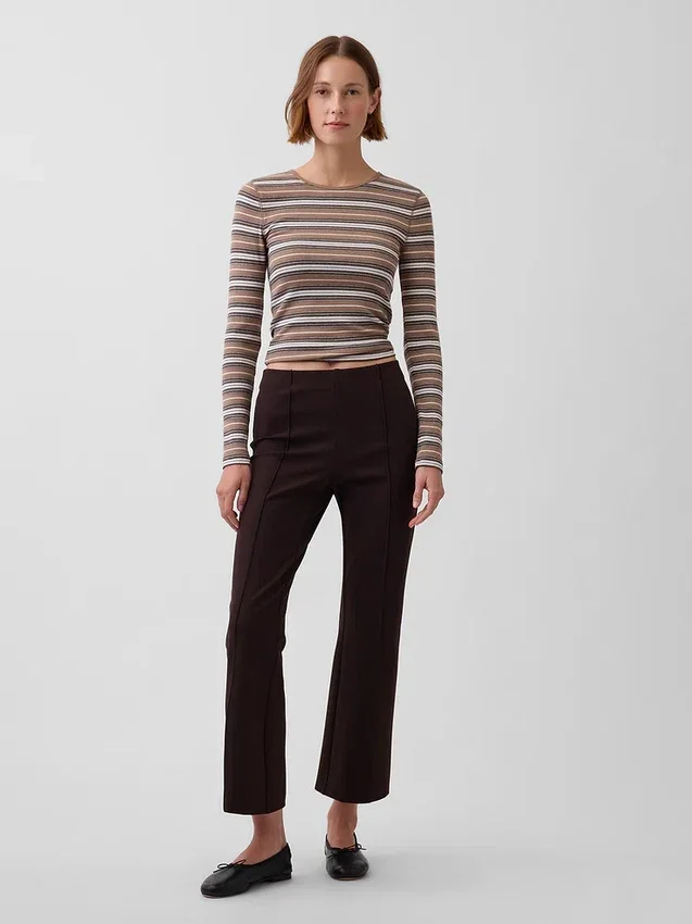 Pantalones cortos de talle alto de punto doble