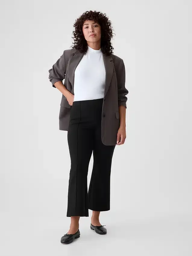 Pantalones cortos de talle alto de punto doble