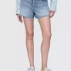 Pantalones cortos de talle medio ultrasuaves y holgados con bajo recortado de 4"