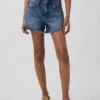 Pantalones cortos de talle medio ultrasuaves y holgados con bajo recortado de 4"