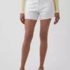 Pantalones cortos de talle medio ultrasuaves y holgados con bajo recortado de 4"