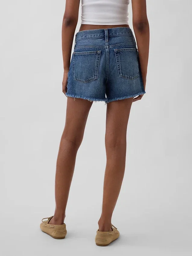 Pantalones cortos de talle medio ultrasuaves y holgados con bajo recortado de 4"