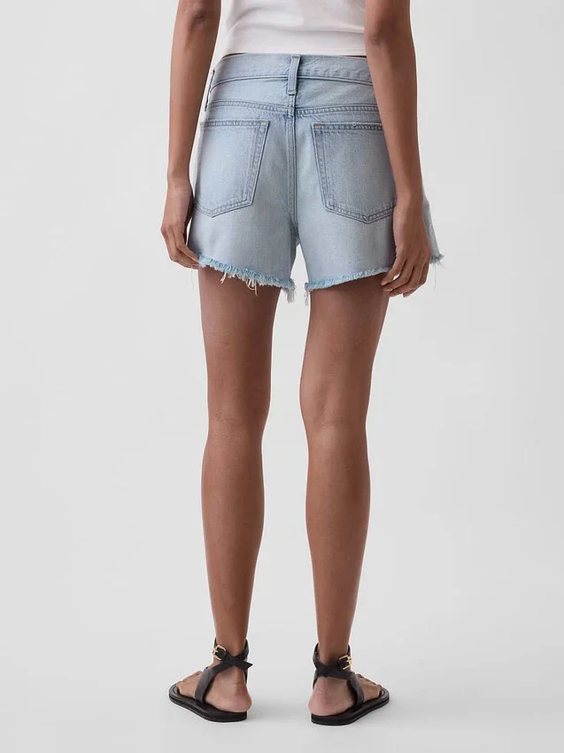 Pantalones cortos de talle medio ultrasuaves y holgados con bajo recortado de 4"