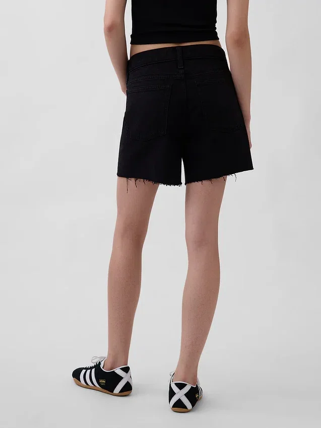 Pantalones cortos de talle medio ultrasuaves y holgados con bajo recortado de 4"