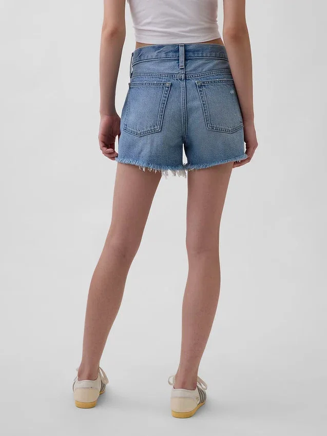 Pantalones cortos de talle medio ultrasuaves y holgados con bajo recortado de 4"