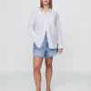 Pantalones cortos de talle medio ultrasuaves y holgados con bajo recortado de 4"