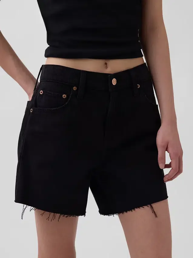 Pantalones cortos de talle medio ultrasuaves y holgados con bajo recortado de 4"