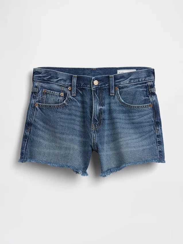 Pantalones cortos de talle medio ultrasuaves y holgados con bajo recortado de 4"
