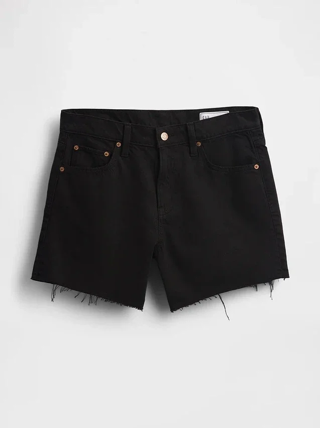 Pantalones cortos de talle medio ultrasuaves y holgados con bajo recortado de 4"