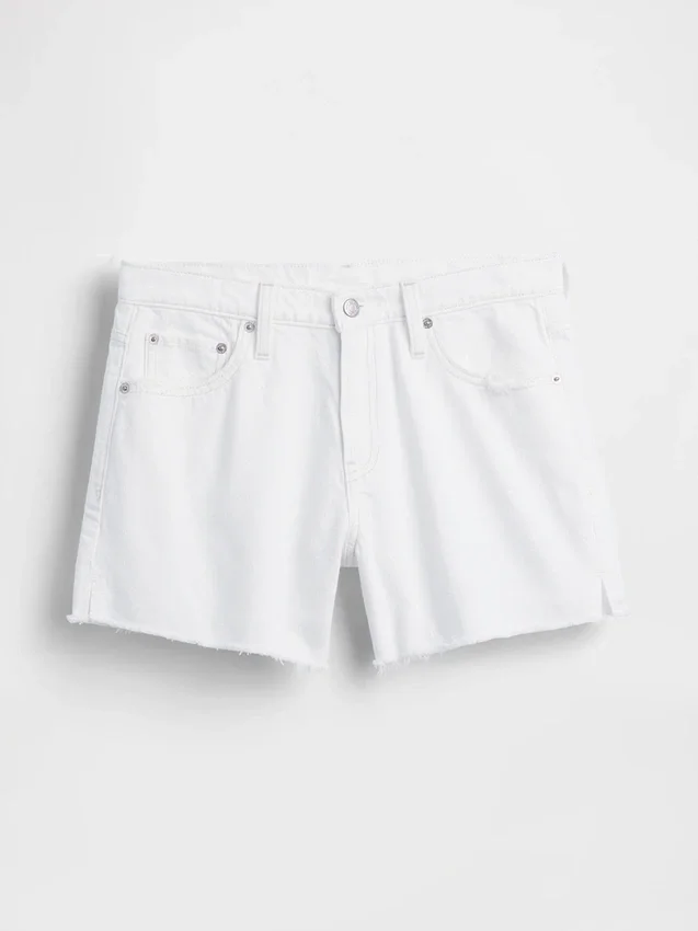 Pantalones cortos de talle medio ultrasuaves y holgados con bajo recortado de 4"