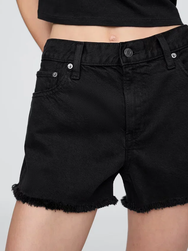 Pantalones cortos de talle medio ultrasuaves y holgados con bajo recortado de 4"