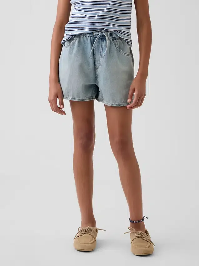 Pantalones cortos de vaquero de talle alto para niños