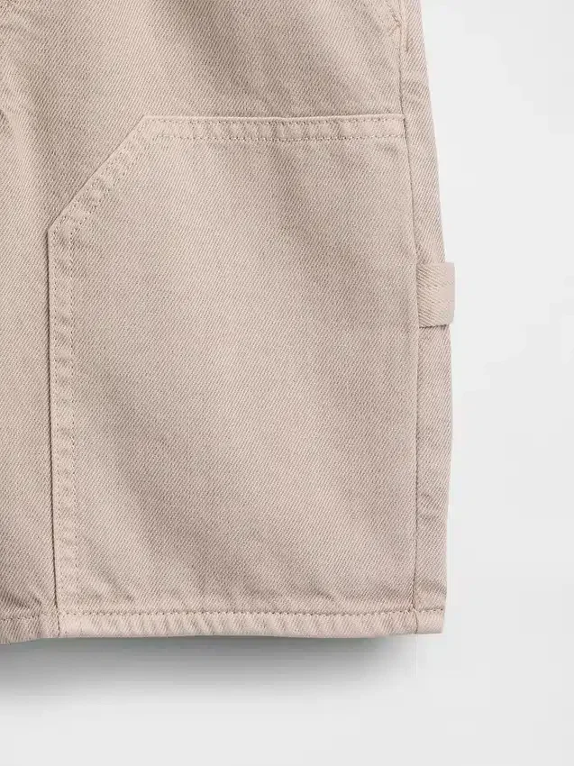 Pantalones cortos de vaquero holgados estilo carpintero para niños, inspirados en los años 90