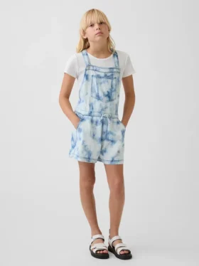 Pantalones cortos de vaquero tie-dye para niños, de corte holgado
