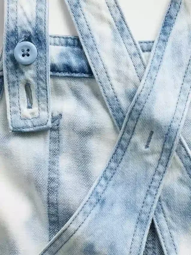 Pantalones cortos de vaquero tie-dye para niños, de corte holgado