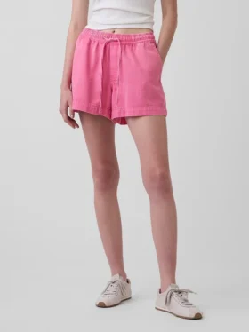 Pantalones cortos «Easy» de denim ultrasuave de 4″