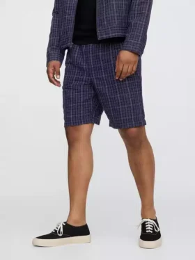 Pantalones cortos «Easy» de lino y algodón de 9″