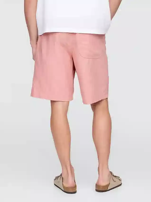 Pantalones cortos «Easy» de lino y algodón de 9"