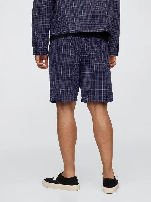Pantalones cortos «Easy» de lino y algodón de 9"