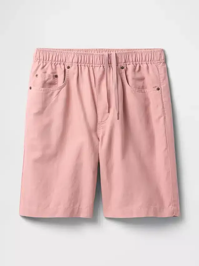Pantalones cortos «Easy» de lino y algodón de 9"