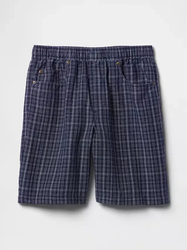 Pantalones cortos «Easy» de lino y algodón de 9"