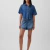 Pantalones cortos «Easy Dolphin» de denim ultrasuave de talle medio