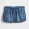 Pantalones cortos «Easy Dolphin» de denim ultrasuave de talle medio