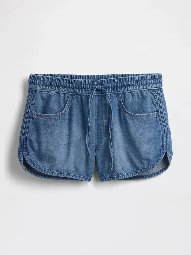 Pantalones cortos «Easy Dolphin» de denim ultrasuave de talle medio