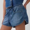 Pantalones cortos «Easy Dolphin» de denim ultrasuave de talle medio