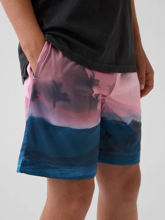 Pantalones cortos GapFit de malla reciclada de 6" para niños